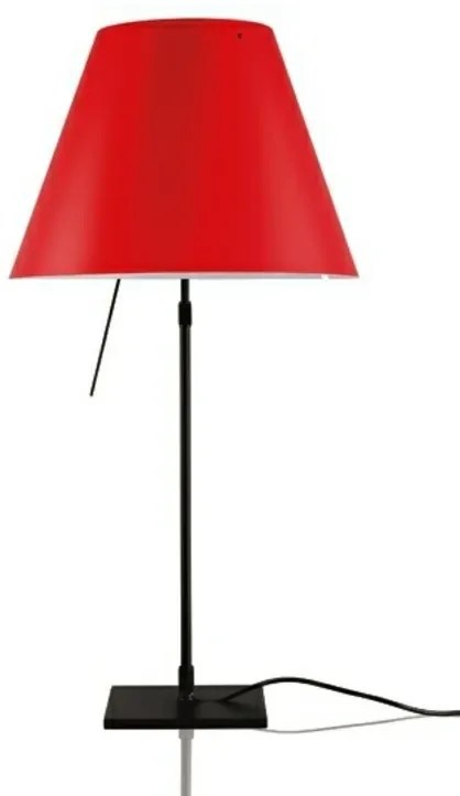 Costanza Lampada da Tavolo con Dimmer Nero/Primary Red - Luceplan