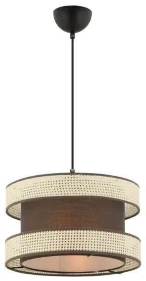 Lampadario a cavo HALO 1xE27/60W/230V marrone/crema