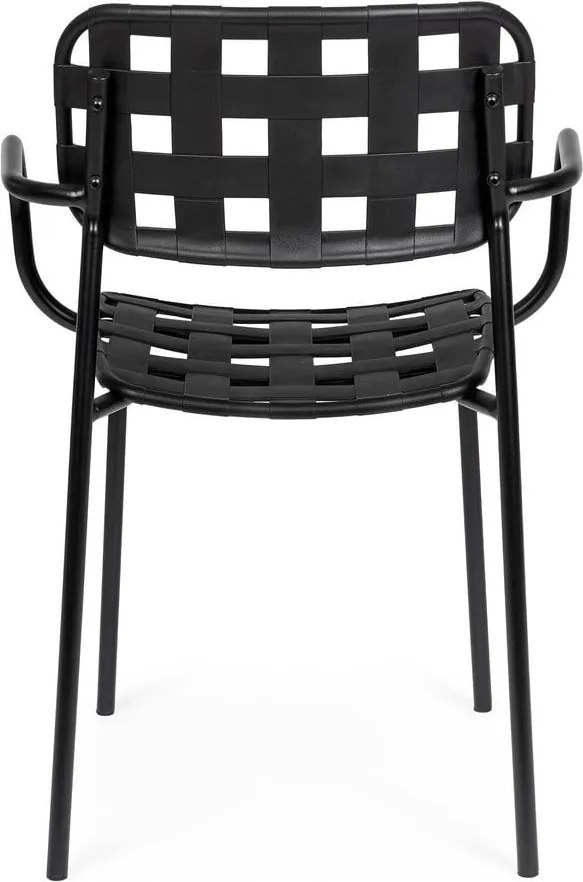 Sedie da esterno in set nere in metallo 4 pz Clover – Bizzotto