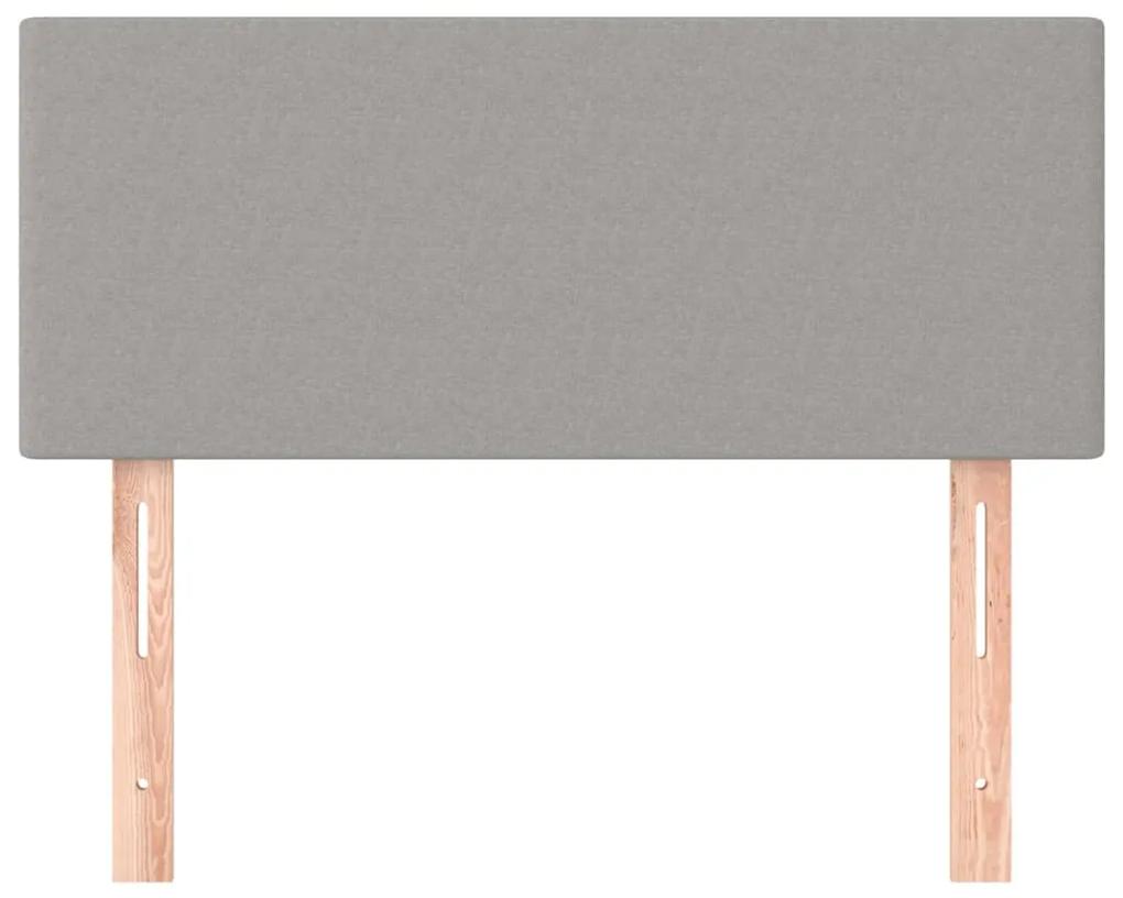 Testiera grigio chiaro 90x5x78/88 cm in tessuto