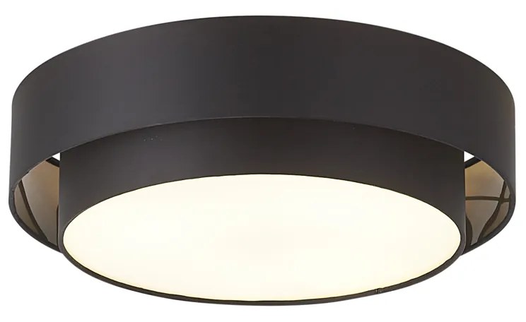 Plafoniera moderna nera 50cm 3 luci - Steve