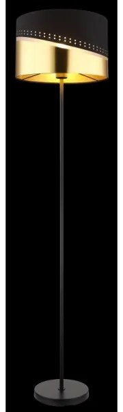 Globo 54046S - Lampada con piedistallo OR 1xE27/60W/230V diametro 35 cm nero/oro