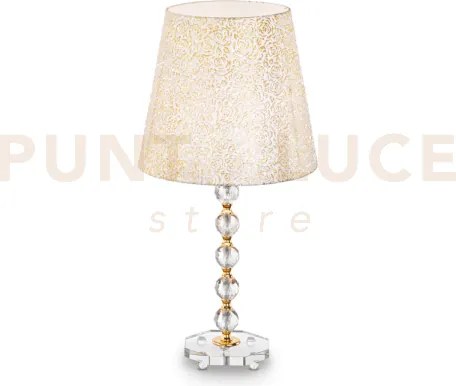 Queen lampada da tavolo 1 luce attacco e27 h.67,5cm finitura oro