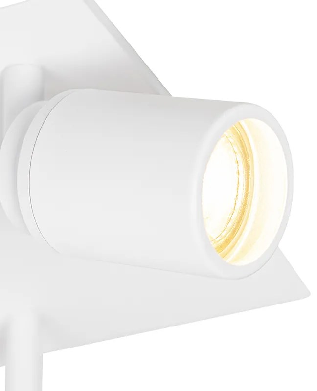 Faretto da bagno moderno bianco quadrato 3 luci IP44 - Ducha