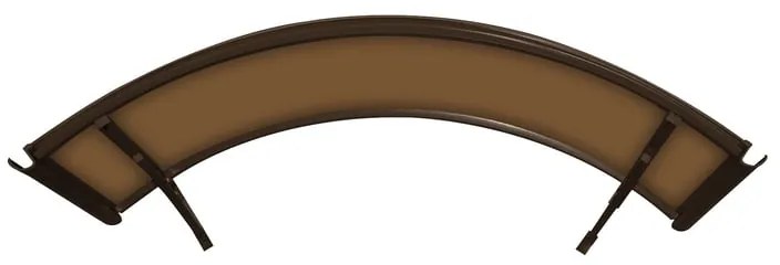Pensilina Arco in policarbonato marrone L 160 x P 120 cm struttura in alluminio