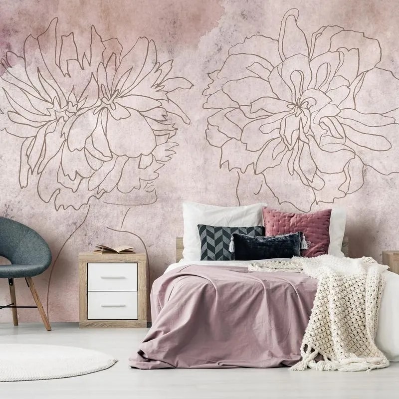 Carta da Parati Affresco con Fiori  Larghezza x Altezza Home decor 400x280