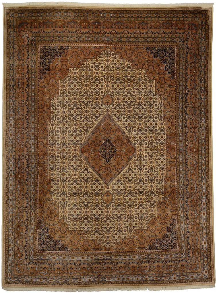 Bidjar Tappeto orientale 330 x 250 Marrone (Indian) Annodato A Mano