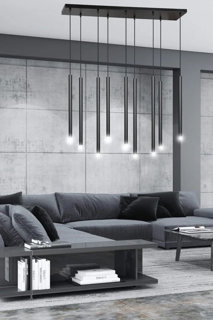 Lampada a Sospensione SELTER 9 BLACK WHITE e GOLD