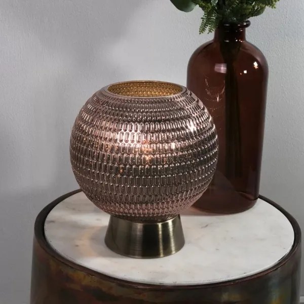 Searchlight EU67008AB - Lampada da tavolo a LED MILA LED/0,6W/3xAAA marrone