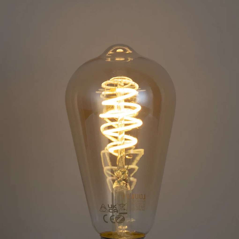 Set di 3 lampadine LED smart E27 dimmerabili ST64 4.9W 320 lm 2500K con Zigbee Smart Hub incluso