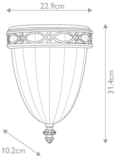 Feiss - Applique DRAWING ROOM 1xE27/60W/230V bronzo
