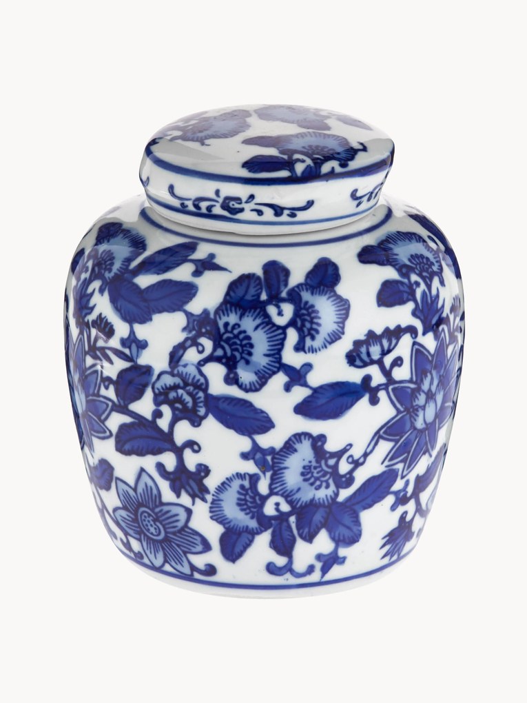 Vaso piccolo decorativo in porcellana con coperchio Annabelle