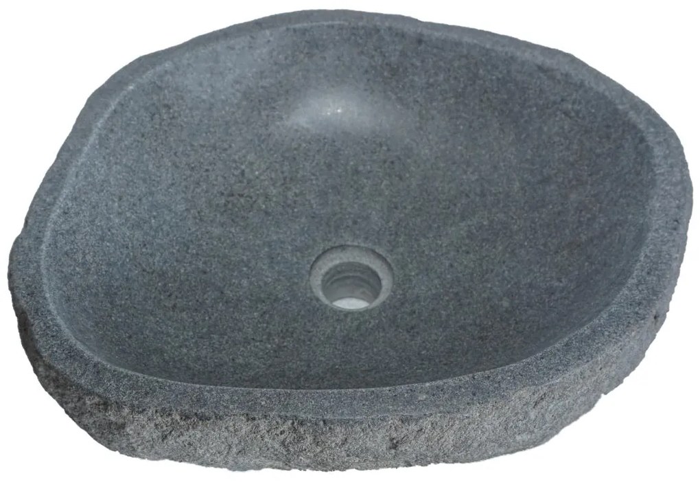 Lavabo in pietra di fiume WATU - Colore grigio