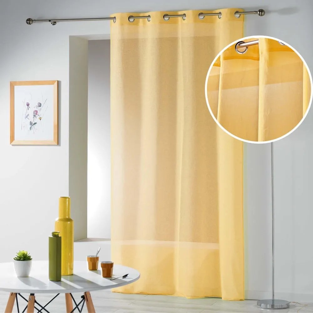Tenda sottile gialla 140x280 cm Telma – douceur d'intérieur