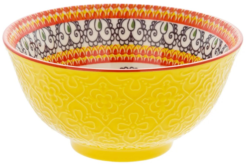 Ciotola in ceramica Kaori 15x15x7 cm giallo