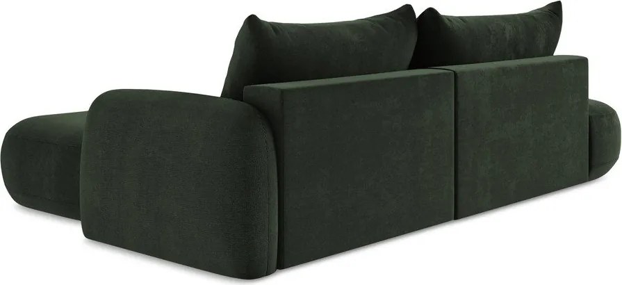 Divano angolare verde scuro allungabile (con penisola a destra/con chaise lounge) Hale – Makamii