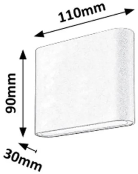 Rabalux 7951 - Applique a LED da esterno NESNA 2xLED/3W/230V IP54 3000K