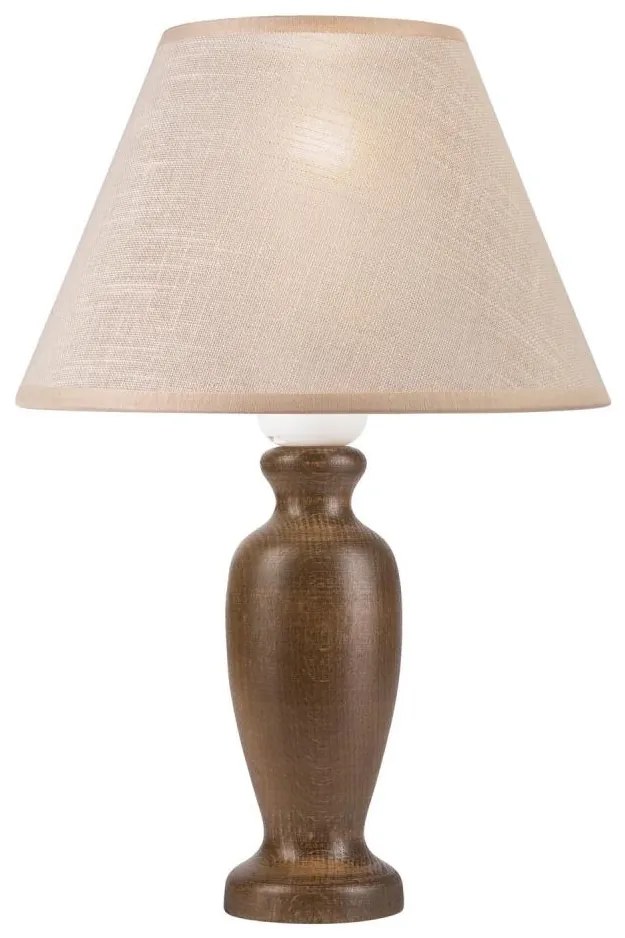 Lampada da tavolo AMFORA 1xE27/60W/230V marrone scuro/faggio