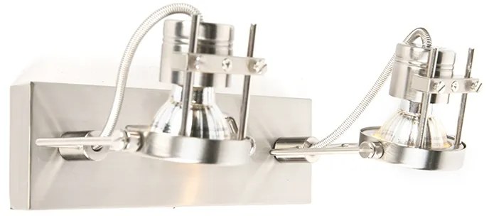 Faretto industriale in acciaio 2 luci orientabile - Suplux