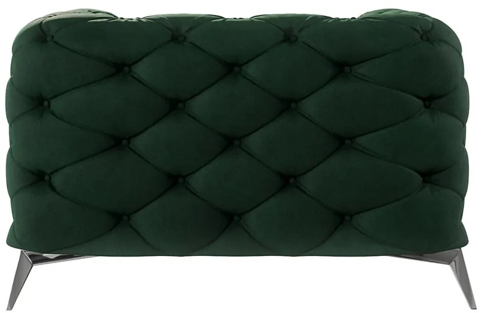 Poltrona verde scuro con rivestimento in velluto Chelsea – Ropez