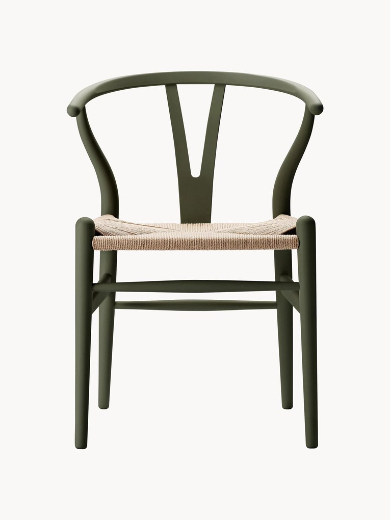 Sedia in legno con seduta intrecciata CH24 Wishbone Chair