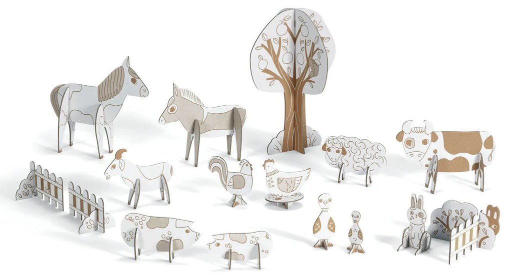Colora, assembla e gioca – Fattoria