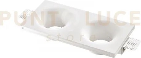 Incasso senso bianco 2 luci attacco gu10 24x12x4cm in gesso vernici...