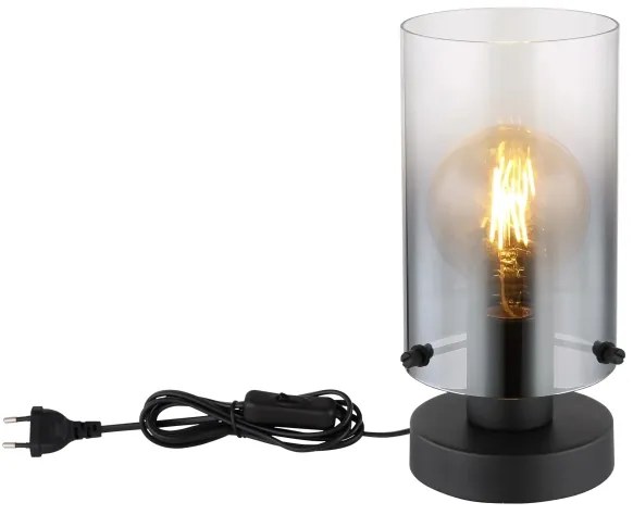 Globo 15907T - Lampada da tavolo FLORENTINA 1xE27/40W/230V diametro 12,5 cm nero