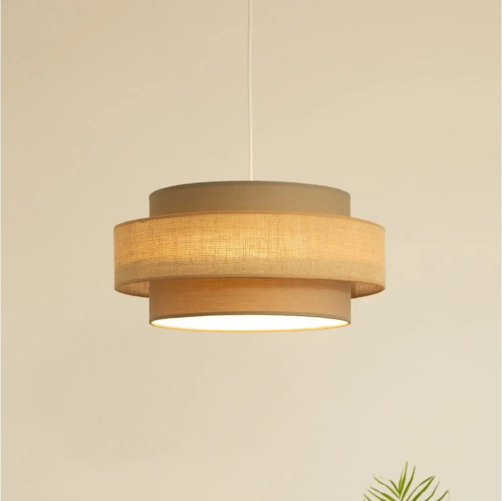 Brilagi - Lampada a sospensione con cavo RESNA 1xE27/60W/230V Ø 40 cm marrone/beige