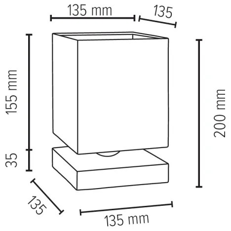 Spot-Light 7284174 - Lampada da tavolo INGER 1xE27/25W/230V