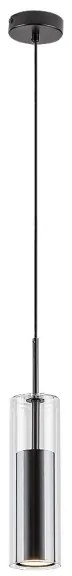 Rabalux 72047 - Lampadario a sospensione con filo KALEVI 1xGU10/50W/230V limpido/nero