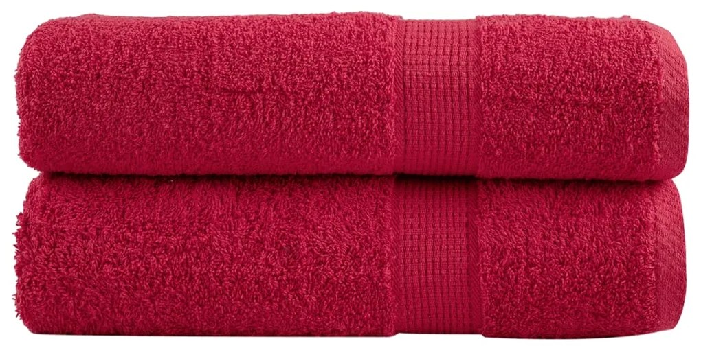 Asciugamani Da Bagno Solund 2 Pz Viola 70x140 Cm 600 G/m² /