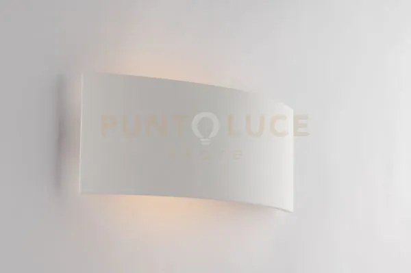 Applique a parete mood bianca 2 luci attacco g9 35x8x13cm in gesso ...