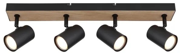 Globo 57911-4BW - Faretto ROBBY 4xGU10/35W/230V nero/marrone