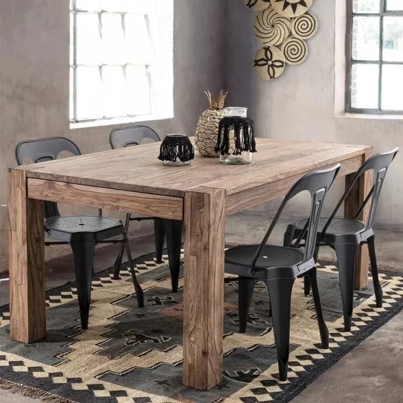 Tavolo allungabile da pranzo rettangolare in legno 175-265x90 cm Sunderland Bizzotto