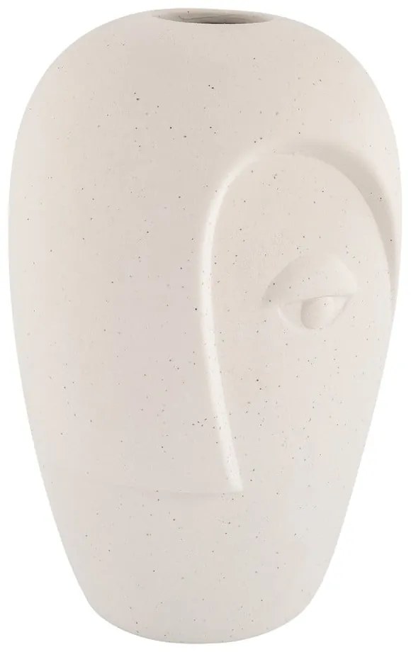 Vaso color crema in ceramica (altezza totale 19,5 cm) Face – House Nordic