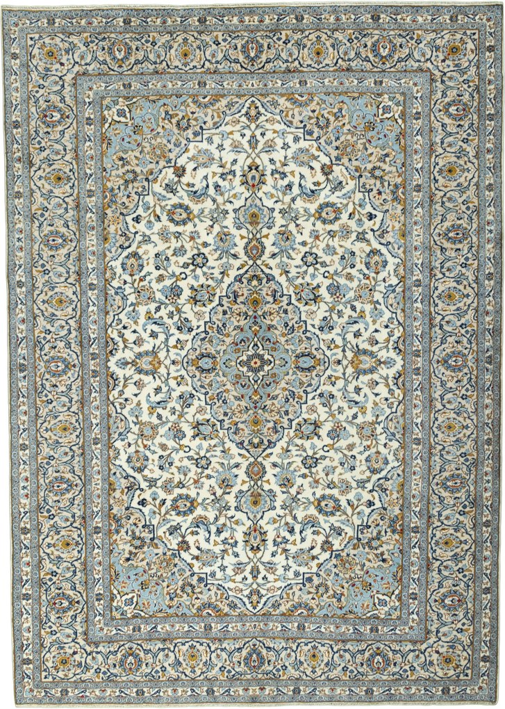 Kashan Tappeto persiano 250 x 350 Beige (Iran) Annodato A Mano