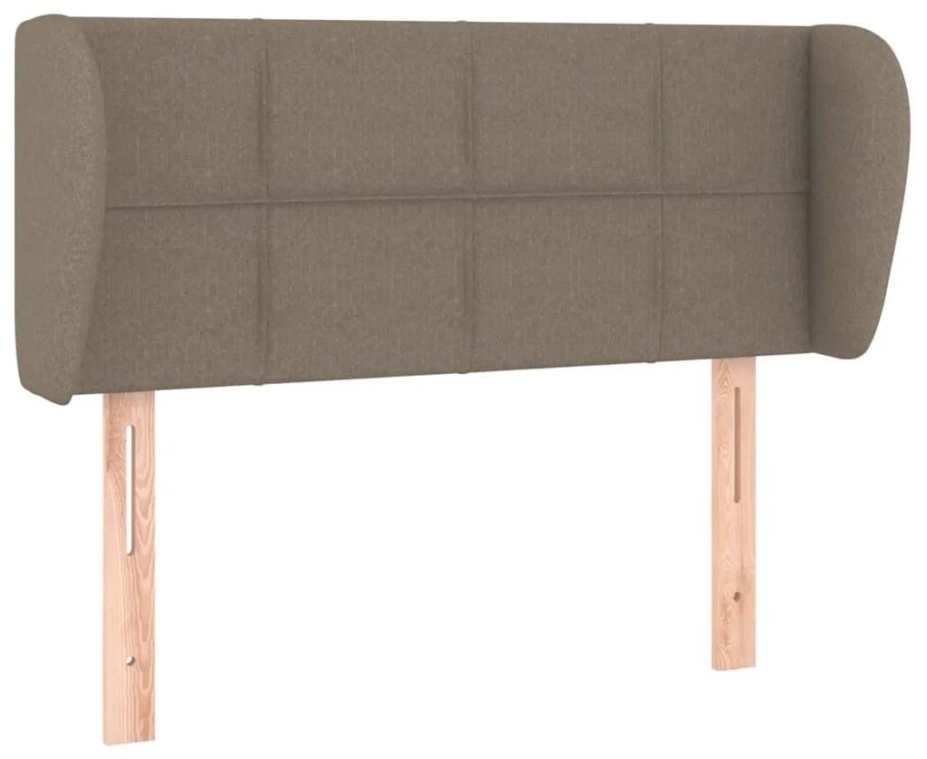 Testiera ad orecchio tortora 93x23x78/88 cm in tessuto