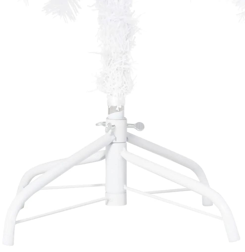 Albero di Natale Preilluminato con Palline Bianco 180 cm PVC