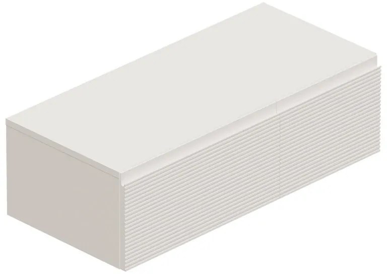 Mobile da bagno sotto lavabo L 100.3 x H 30 x P 46 cm bianco, 2 cassetti Step