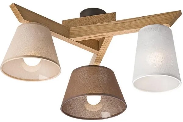 Plafoniera ANTONIO 3xE14/40W/230V rovere