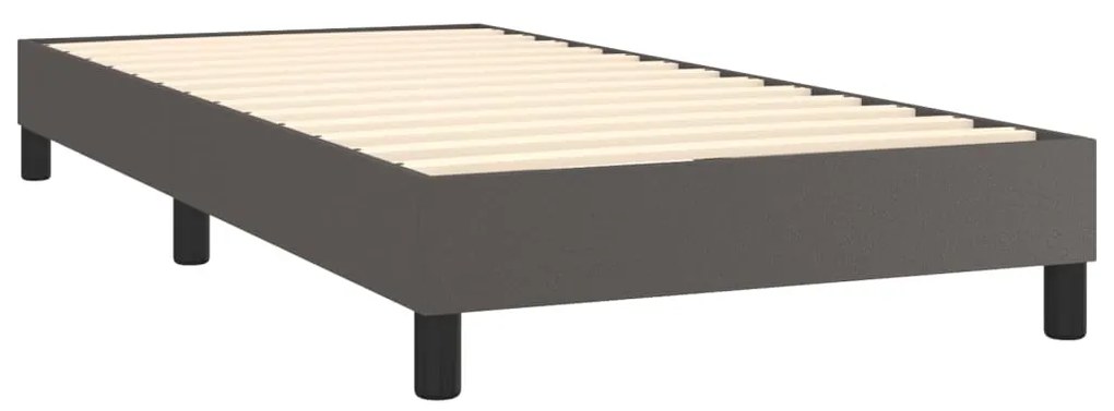 Giroletto a molle grigio 80x200 cm in similpelle