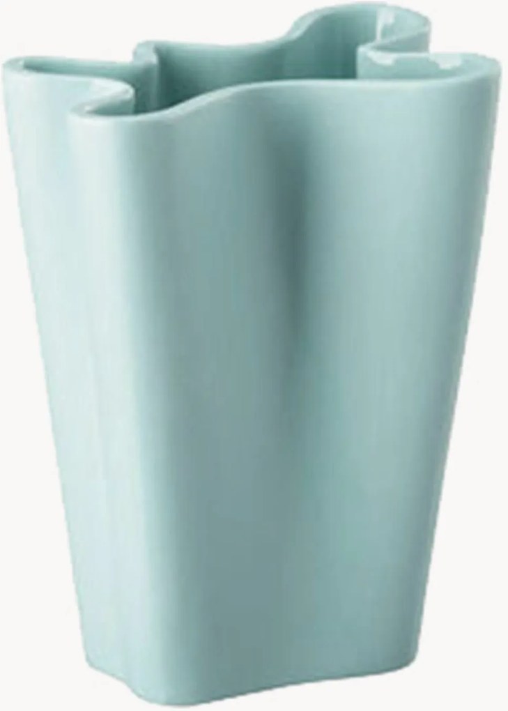 Vaso mini in porcellana Flux Mint, alt. 9 cm