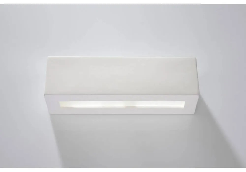 Applique da Parete in Gesso-Ceramico VEGA E27 Pitturabile da Interno Colore del corpo Pitturabile