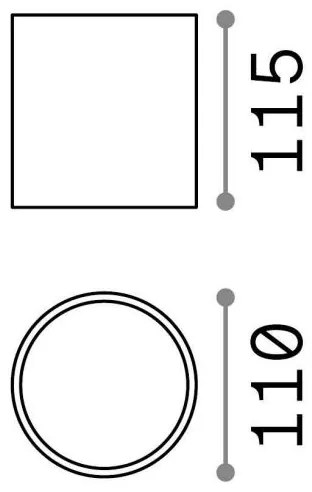 Ideal Lux - Luce Spot da bagno GUN 1xGU10/28W/230V IP44 nero