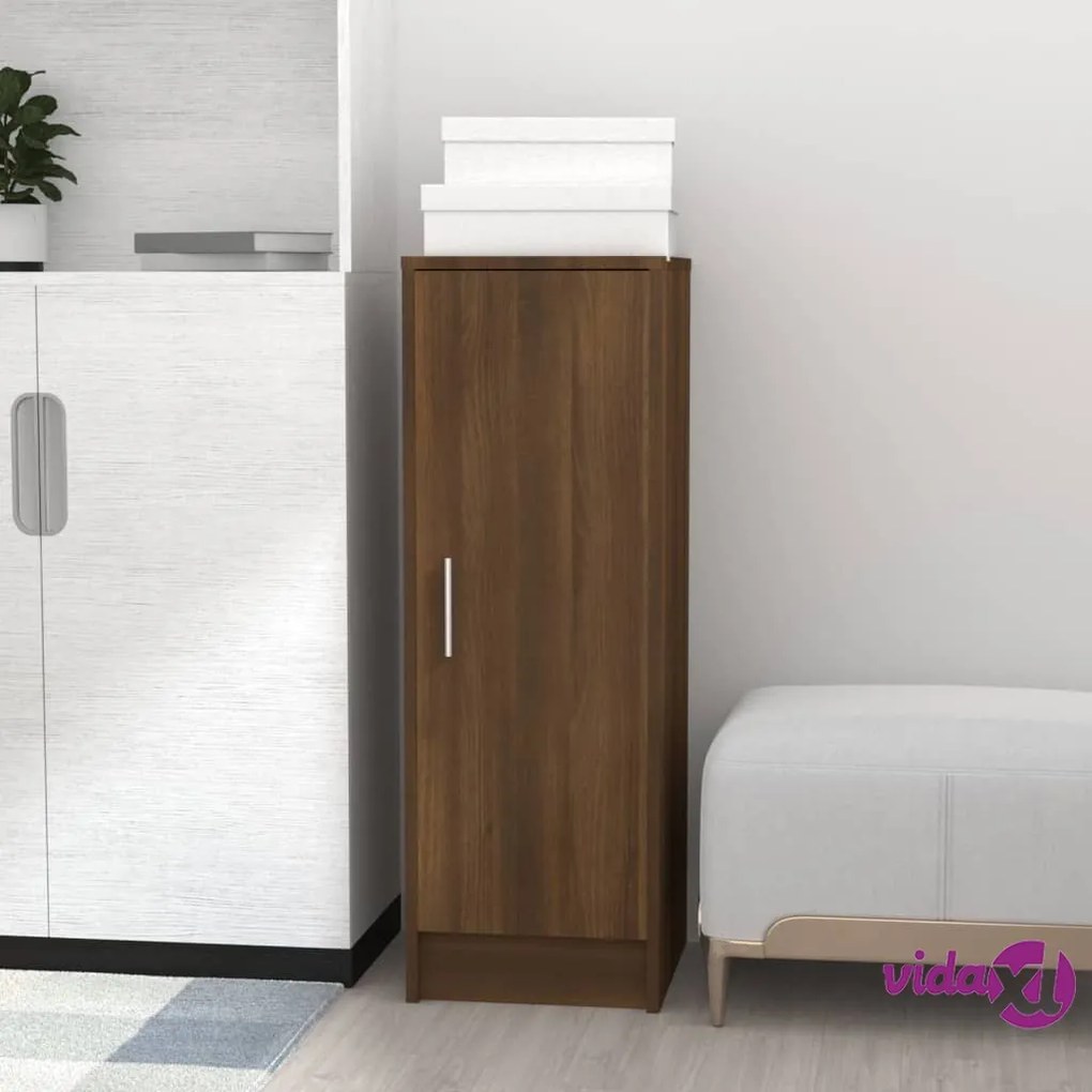 vidaXL Scarpiera Rovere Marrone 32x35x92 cm in Legno Multistrato