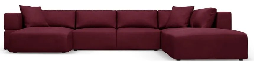 Divano a U angolare bordeaux, angolo destro Esther - Milo Casa