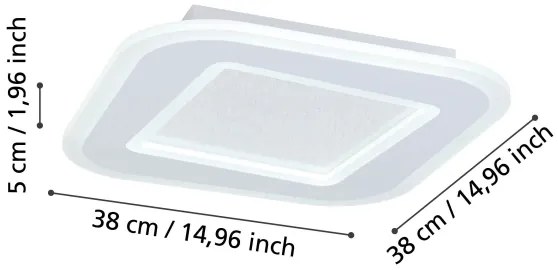 Eglo 901234 - Plafoniera LED dimmerabile MACCHIONI LED/20W/230V bianco + +TC