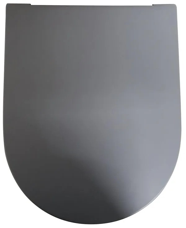 Copriwater Tuttoevo rettangolare dedicato per serie sanitari OLYMPIA CERAMICA in duroplast grigio con chiusura rallentata su coperchio e ciambella