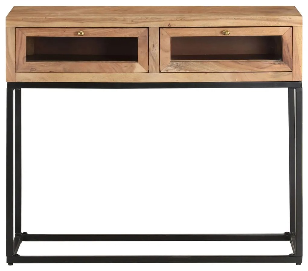 Tavolo consolle 90x35x76 cm in legno massello d&#039;acacia